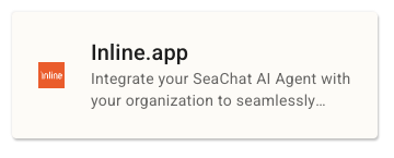 SeaChat | Inline Restaurant Assistant | Staging Settings