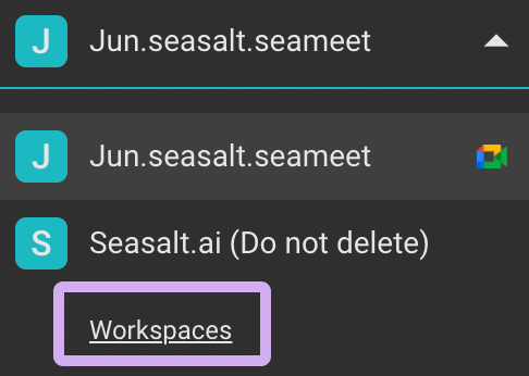 Go to SeaMeet Workspace