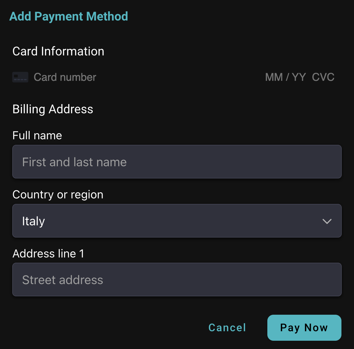 SeaMeet Payment Method