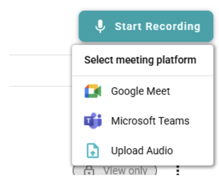 SeaMeet Start Recording