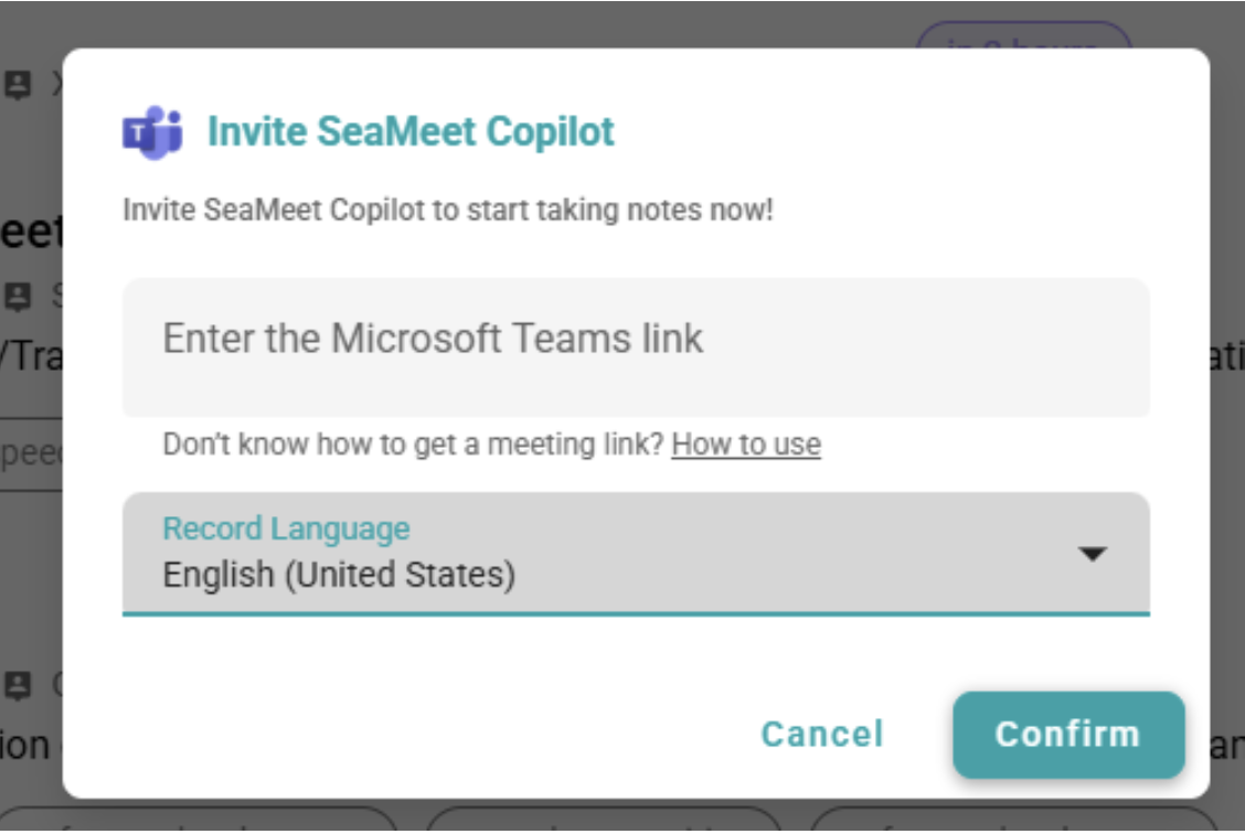 SeaMeet Complete Meeting Invitation
